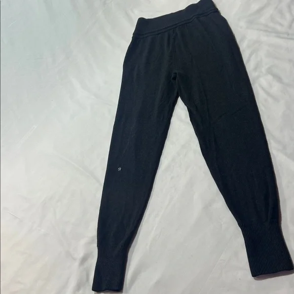 Lululemon Knit Joggers Charcoal Gray Drawstring Ribbed Cuffs - Picture 6 of 10